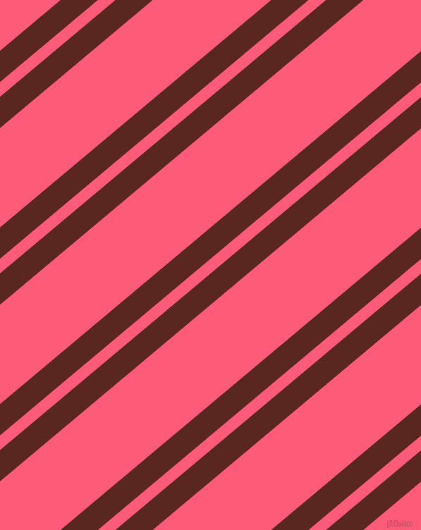 40 degree angles dual striped lines, 34 pixel lines width, 16 and 108 pixels line spacing, Caput Mortuum and Wild Watermelon dual two line striped seamless tileable