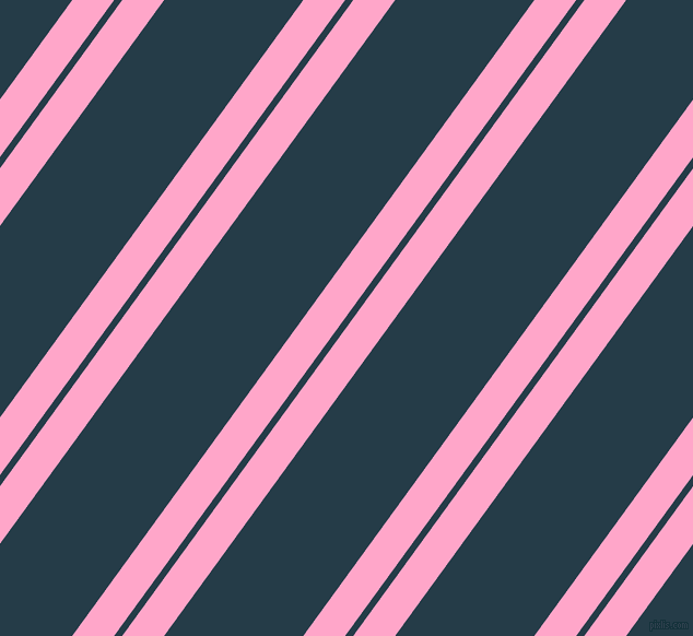 54 degree angle dual stripe line, 31 pixel line width, 6 and 103 pixel line spacing, Carnation Pink and Tarawera dual two line striped seamless tileable