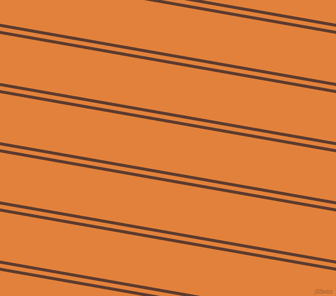 170 degree angles dual striped line, 6 pixel line width, 8 and 97 pixels line spacing, Cioccolato and Tree Poppy dual two line striped seamless tileable