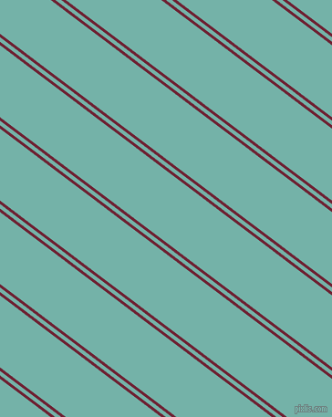 143 degree angles dual stripes lines, 3 pixel lines width, 4 and 63 pixels line spacing, Claret and Gulf Stream dual two line striped seamless tileable