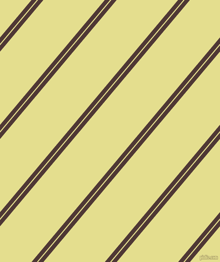 50 degree angle dual stripe line, 8 pixel line width, 2 and 93 pixel line spacing, Cocoa Bean and Primrose dual two line striped seamless tileable