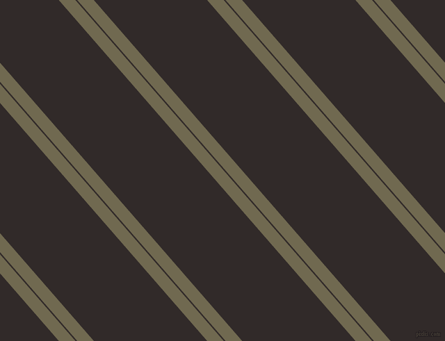 131 degree angle dual stripes lines, 18 pixel lines width, 2 and 123 pixel line spacing, Crocodile and Livid Brown dual two line striped seamless tileable