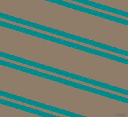 163 degree angle dual stripes lines, 17 pixel lines width, 10 and 85 pixel line spacing, Dark Cyan and Squirrel dual two line striped seamless tileable