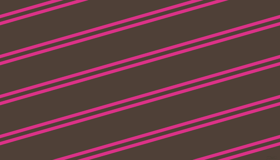 16 degree angle dual stripe lines, 11 pixel lines width, 12 and 96 pixel line spacing, Deep Cerise and Paco dual two line striped seamless tileable
