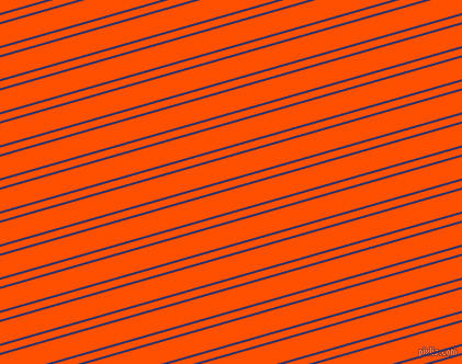 16 degree angle dual stripes line, 2 pixel line width, 6 and 19 pixel line spacing, Deep Koamaru and International Orange dual two line striped seamless tileable