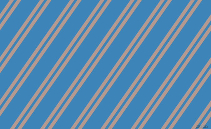 55 degree angle dual striped line, 11 pixel line width, 8 and 49 pixel line spacing, Del Rio and Curious Blue dual two line striped seamless tileable
