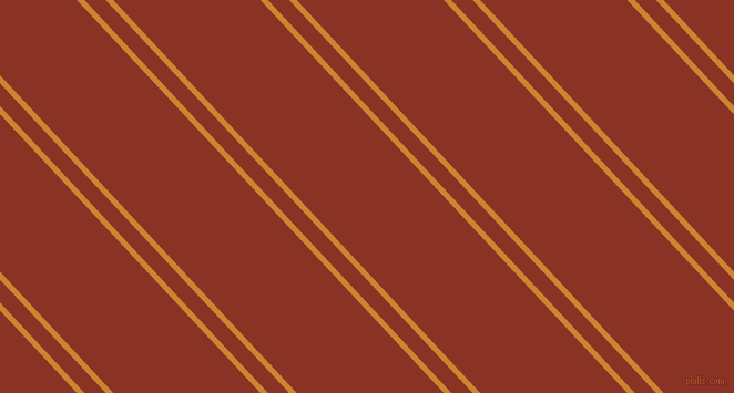 133 degree angle dual stripe lines, 5 pixel lines width, 14 and 97 pixel line spacing, Dixie and Burnt Umber dual two line striped seamless tileable