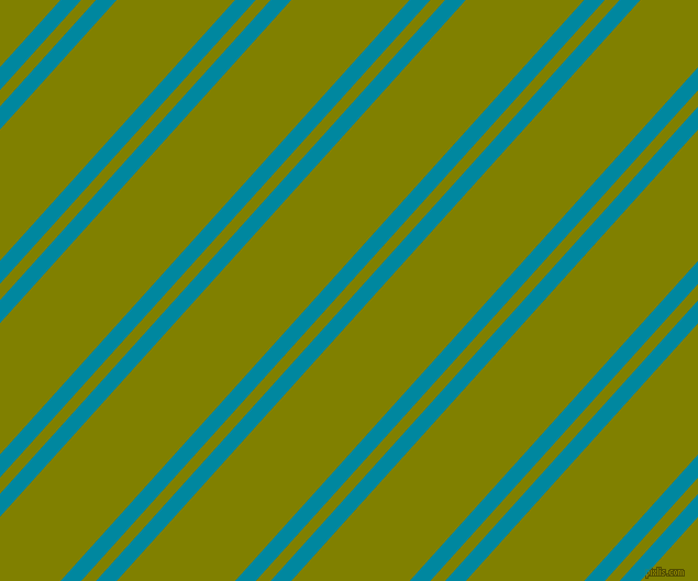 48 degree angle dual striped line, 14 pixel line width, 10 and 80 pixel line spacing, Eastern Blue and Olive dual two line striped seamless tileable