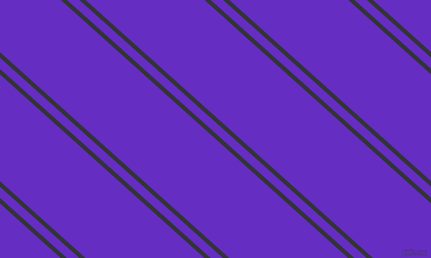 138 degree angle dual stripes lines, 6 pixel lines width, 12 and 115 pixel line spacing, Ebony Clay and Purple Heart dual two line striped seamless tileable
