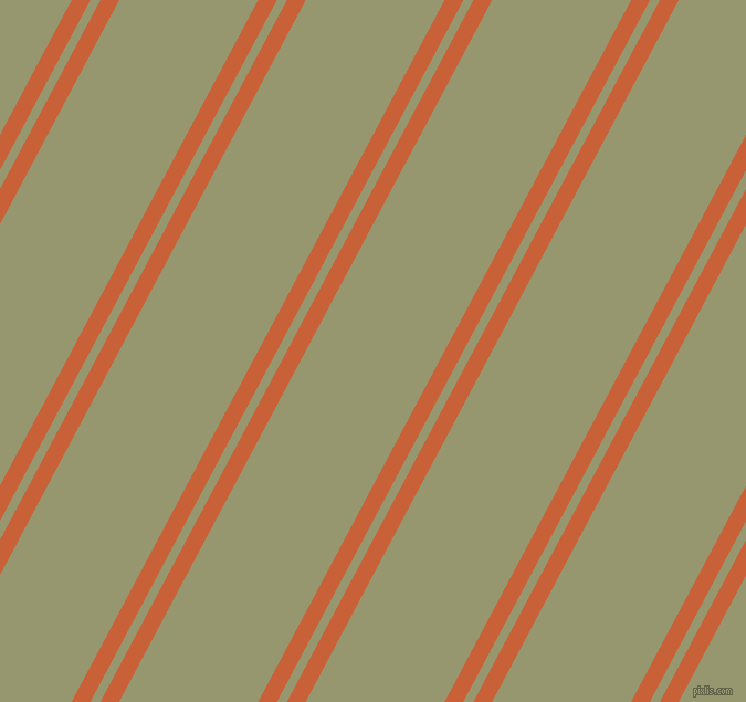 62 degree angle dual stripes lines, 15 pixel lines width, 8 and 111 pixel line spacing, Ecstasy and Malachite Green dual two line striped seamless tileable