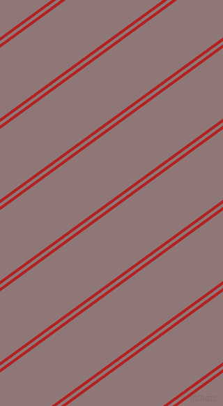 36 degree angle dual stripe lines, 4 pixel lines width, 4 and 82 pixel line spacing, Fire Brick and Bazaar dual two line striped seamless tileable