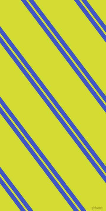 127 degree angles dual stripes line, 14 pixel line width, 6 and 109 pixels line spacing, Free Speech Blue and Bitter Lemon dual two line striped seamless tileable