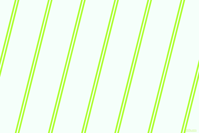76 degree angle dual striped line, 5 pixel line width, 4 and 89 pixel line spacing, Green Yellow and Mint Cream dual two line striped seamless tileable