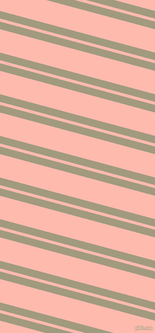 165 degree angle dual stripes lines, 15 pixel lines width, 6 and 46 pixel line spacingGrey Olive and Melon dual two line striped seamless tileable