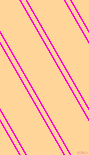 120 degree angle dual stripe lines, 5 pixel lines width, 14 and 111 pixel line spacing, Hot Magenta and Caramel dual two line striped seamless tileable