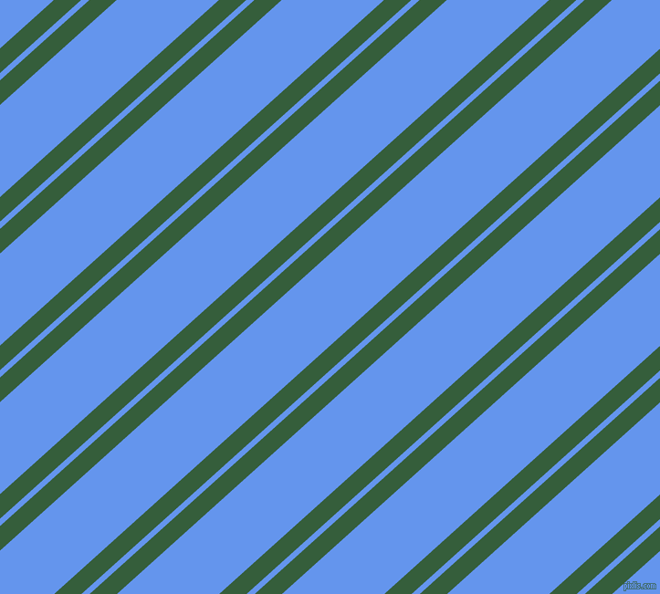 42 degree angle dual stripes lines, 20 pixel lines width, 6 and 75 pixel line spacing, Hunter Green and Cornflower Blue dual two line striped seamless tileable