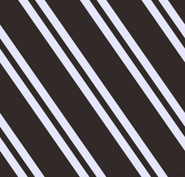 125 degree angle dual striped line, 32 pixel line width, 24 and 117 pixel line spacing, Lavender and Livid Brown dual two line striped seamless tileable