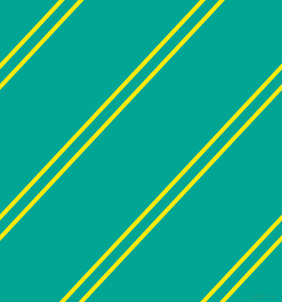 47 degree angle dual striped line, 6 pixel line width, 14 and 121 pixel line spacing, Lemon and Persian Green dual two line striped seamless tileable