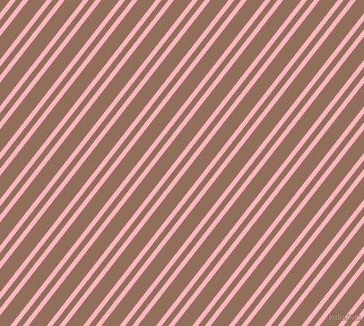 52 degree angle dual striped line, 5 pixel line width, 6 and 16 pixel line spacing, Light Pink and Beaver dual two line striped seamless tileable