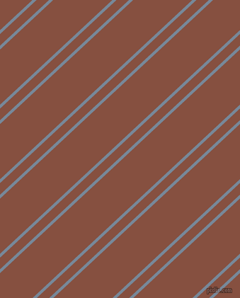 43 degree angles dual striped line, 4 pixel line width, 12 and 57 pixels line spacing, Light Slate Grey and Ironstone dual two line striped seamless tileable