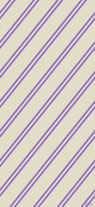 51 degree angle dual striped line, 6 pixel line width, 6 and 45 pixel line spacing, Lilac Bush and Travertine dual two line striped seamless tileable