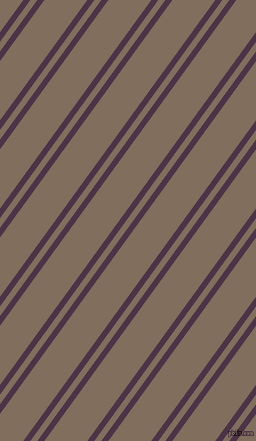 54 degree angle dual stripes line, 8 pixel line width, 8 and 49 pixel line spacing, Loulou and Donkey Brown dual two line striped seamless tileable