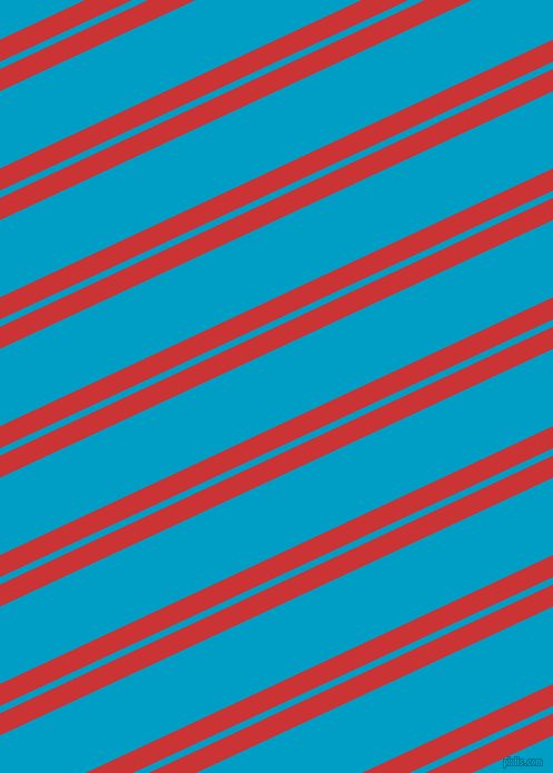 25 degree angles dual stripes lines, 18 pixel lines width, 6 and 63 pixels line spacing, Mahogany and Pacific Blue dual two line striped seamless tileable
