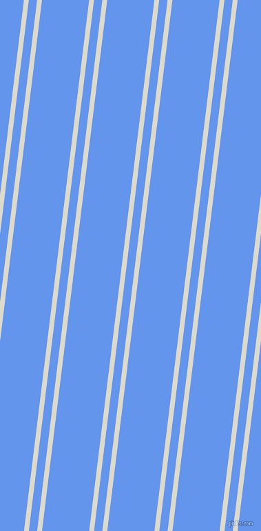 83 degree angles dual striped line, 7 pixel line width, 12 and 68 pixels line spacing, Milk White and Cornflower Blue dual two line striped seamless tileable