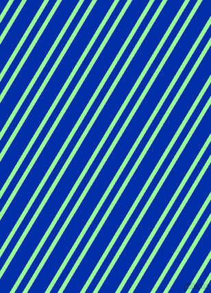 59 degree angles dual stripes line, 6 pixel line width, 10 and 22 pixels line spacingMint Green and International Klein Blue dual two line striped seamless tileable