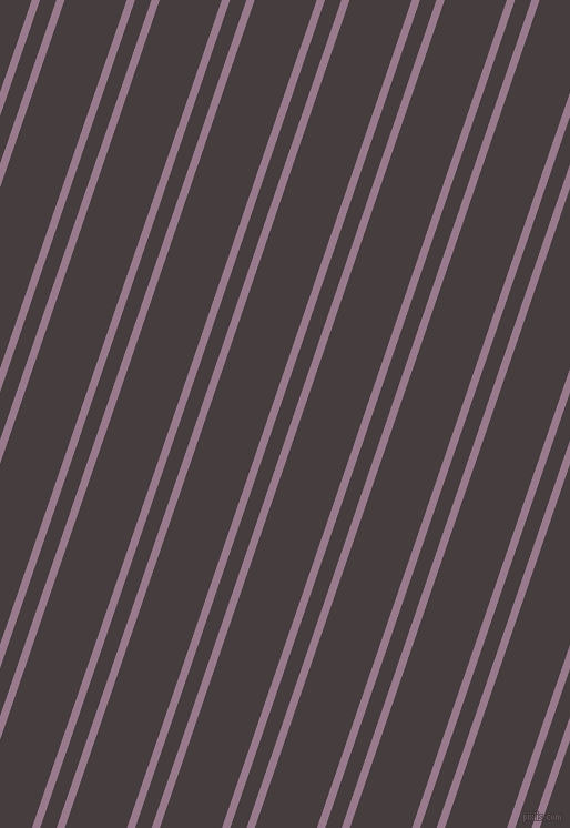 71 degree angle dual striped lines, 7 pixel lines width, 14 and 53 pixel line spacing, Mountbatten Pink and Jon dual two line striped seamless tileable