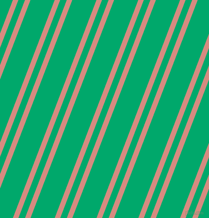 69 degree angle dual stripes line, 10 pixel line width, 12 and 44 pixel line spacing, My Pink and Jade dual two line striped seamless tileable