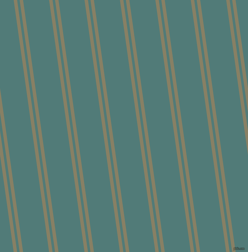 98 degree angle dual striped lines, 11 pixel lines width, 8 and 83 pixel line spacing, Olive Haze and Breaker Bay dual two line striped seamless tileable