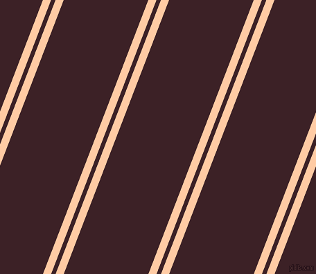 69 degree angle dual striped line, 11 pixel line width, 6 and 114 pixel line spacing, Peach and Temptress dual two line striped seamless tileable