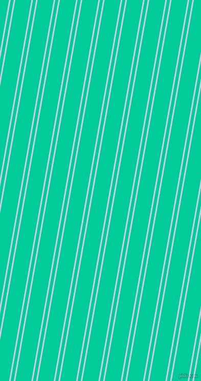 80 degree angles dual striped line, 3 pixel line width, 6 and 31 pixels line spacing, Periwinkle and Caribbean Green dual two line striped seamless tileable