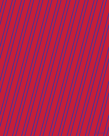 75 degree angle dual stripe lines, 2 pixel lines width, 8 and 17 pixel line spacing, Persian Blue and Cardinal dual two line striped seamless tileable