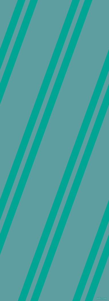 70 degree angle dual stripes lines, 25 pixel lines width, 16 and 113 pixel line spacing, Persian Green and Cadet Blue dual two line striped seamless tileable