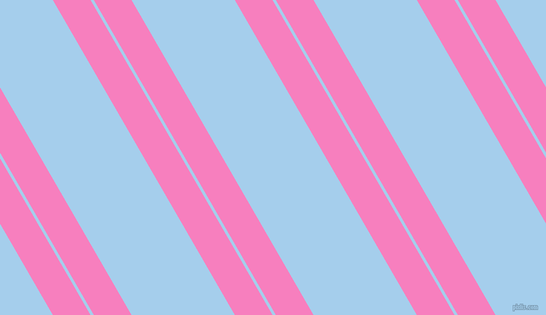 120 degree angles dual stripe line, 46 pixel line width, 4 and 126 pixels line spacing, Persian Pink and Sail dual two line striped seamless tileable