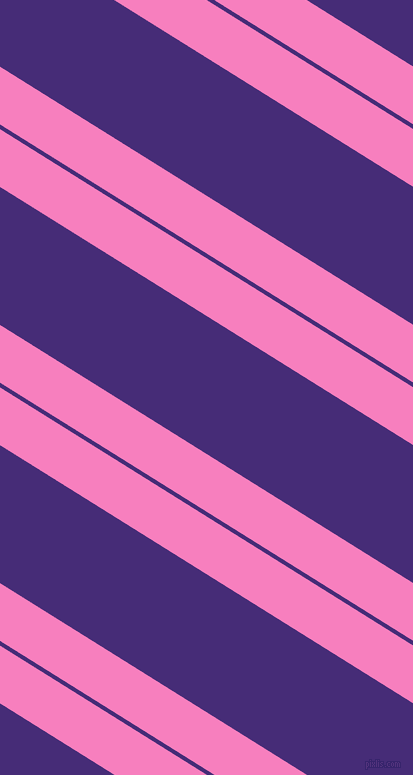 148 degree angle dual stripes lines, 49 pixel lines width, 4 and 117 pixel line spacing, Persian Pink and Windsor dual two line striped seamless tileable