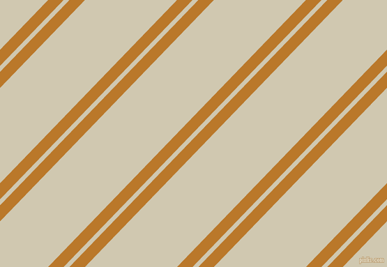 46 degree angle dual stripes line, 16 pixel line width, 6 and 95 pixel line spacing, Pirate Gold and Parchment dual two line striped seamless tileable