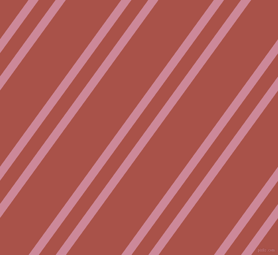 54 degree angles dual stripes lines, 17 pixel lines width, 28 and 92 pixels line spacing, Puce and Apple Blossom dual two line striped seamless tileable