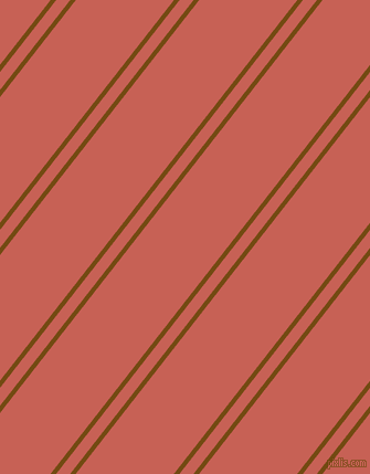 52 degree angle dual stripe lines, 4 pixel lines width, 10 and 70 pixel line spacing, Raw Umber and Sunglo dual two line striped seamless tileable