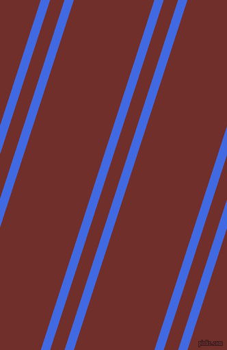 72 degree angles dual stripes lines, 13 pixel lines width, 20 and 112 pixels line spacing, Royal Blue and Auburn dual two line striped seamless tileable