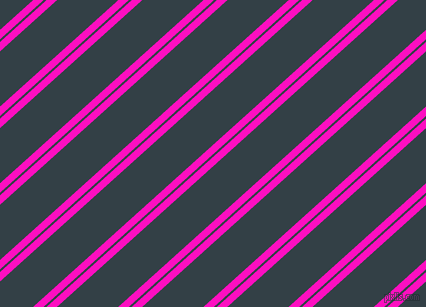 42 degree angle dual stripe line, 7 pixel line width, 2 and 41 pixel line spacing, Shocking Pink and Big Stone dual two line striped seamless tileable