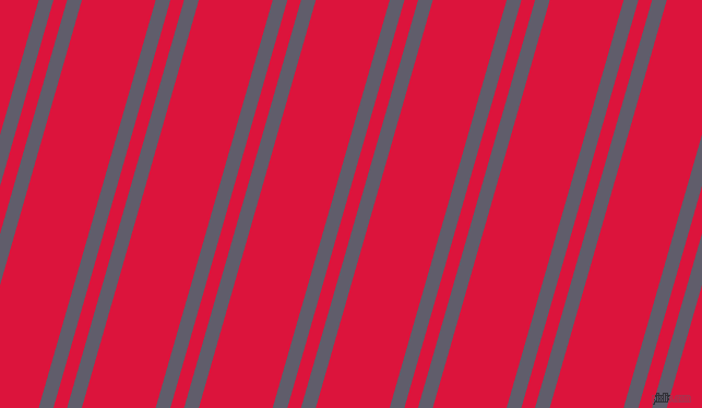 74 degree angle dual stripes line, 13 pixel line width, 12 and 65 pixel line spacing, Smoky and Crimson dual two line striped seamless tileable