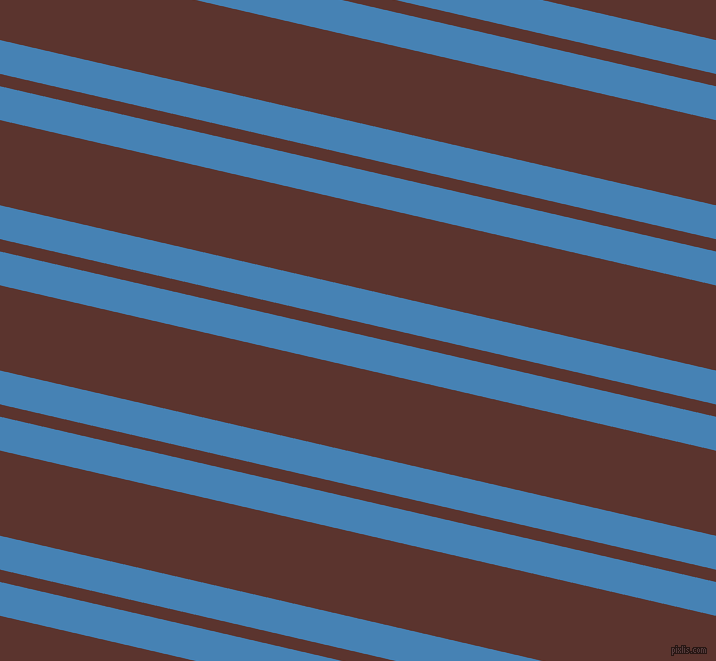 167 degree angles dual stripe lines, 33 pixel lines width, 12 and 83 pixels line spacing, Steel Blue and Redwood dual two line striped seamless tileable