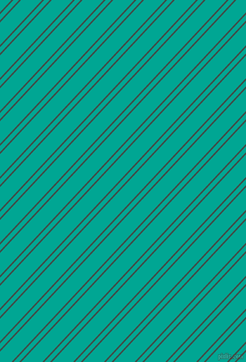 47 degree angles dual stripes line, 2 pixel line width, 6 and 22 pixels line spacing, Tuatara and Persian Green dual two line striped seamless tileable