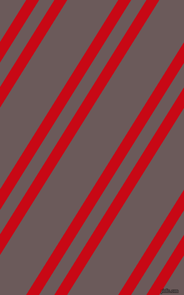 58 degree angle dual striped lines, 22 pixel lines width, 26 and 87 pixel line spacing, Venetian Red and Zambezi dual two line striped seamless tileable