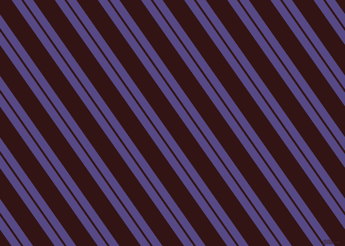 125 degree angle dual stripe line, 16 pixel line width, 4 and 36 pixel line spacing, Victoria and Seal Brown dual two line striped seamless tileable