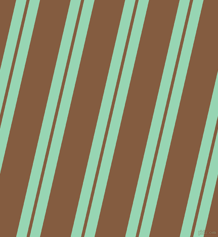 77 degree angles dual striped line, 20 pixel line width, 6 and 59 pixels line spacing, Vista Blue and Potters Clay dual two line striped seamless tileable