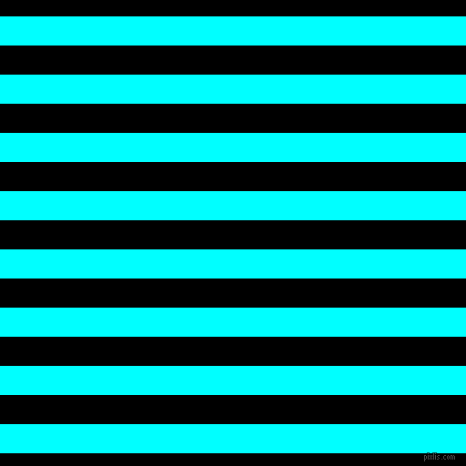 horizontal lines stripes, 32 pixel line width, 32 pixel line spacing, Aqua and Black horizontal lines and stripes seamless tileable
